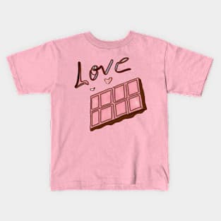 pink love chocolate Kids T-Shirt